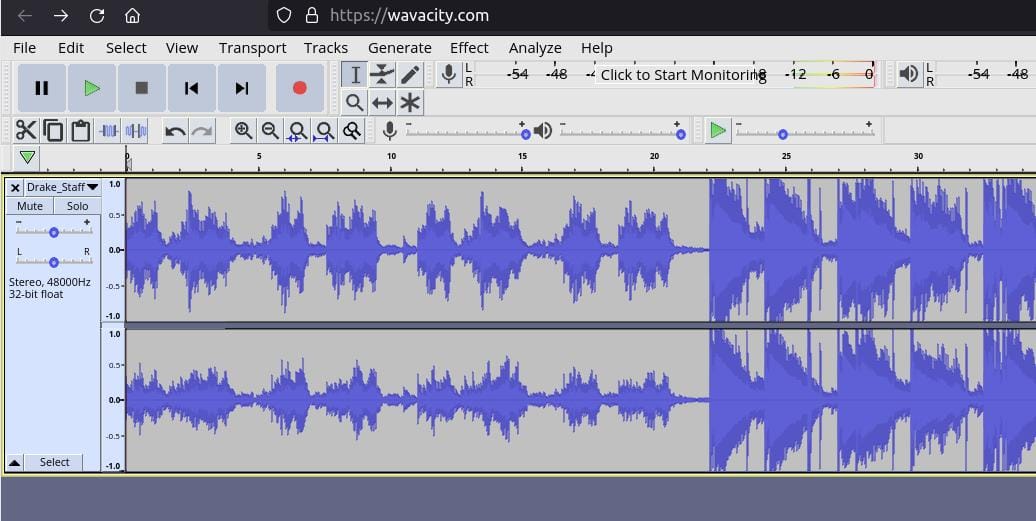 Using audacity for audio editing