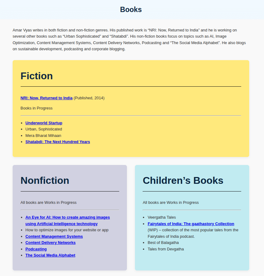 Astra theme books page layout