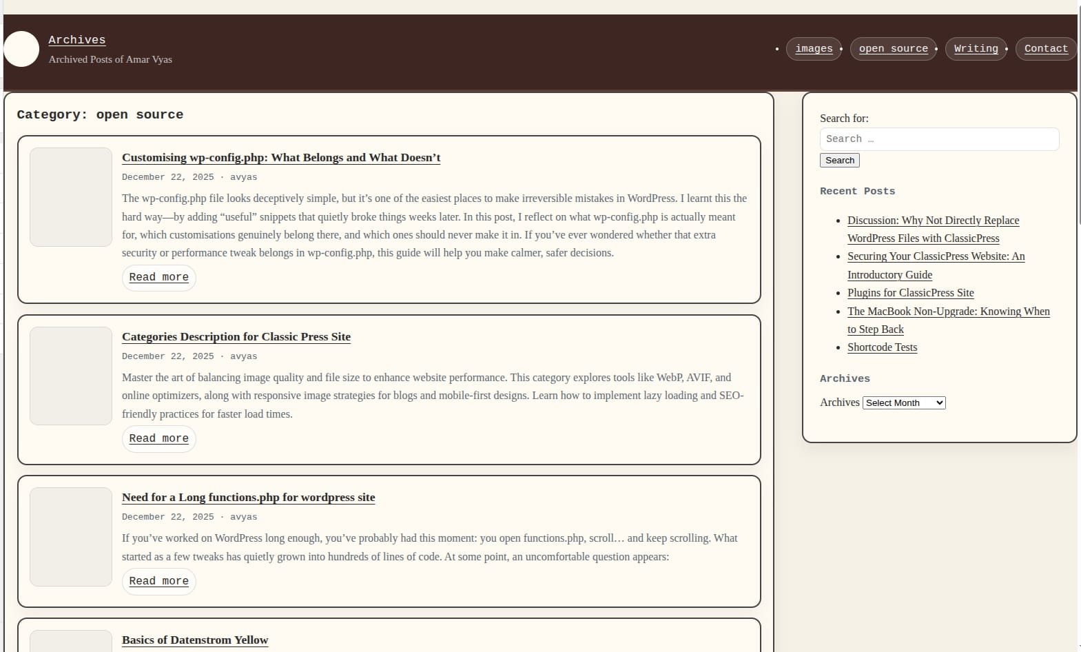 Astra theme category page