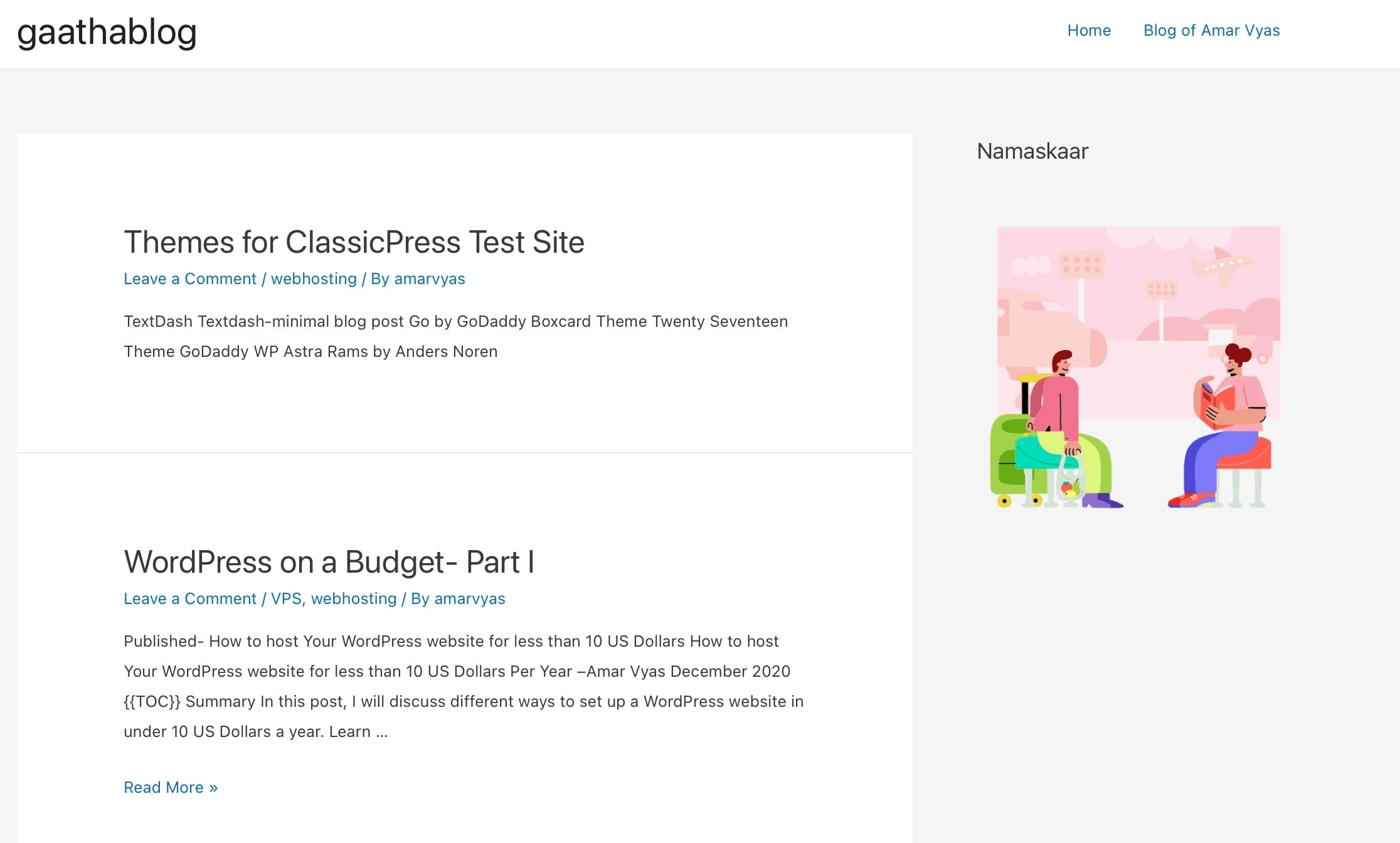 Astra theme minimal WordPress layout