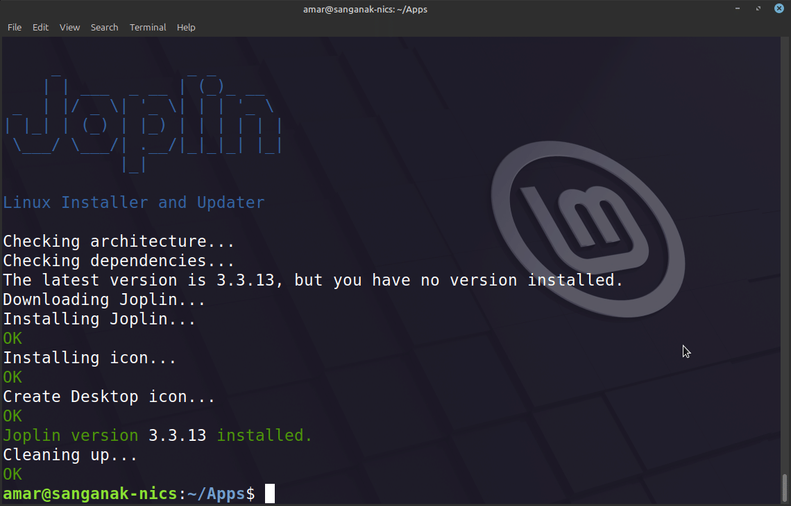 Joplin Linux app