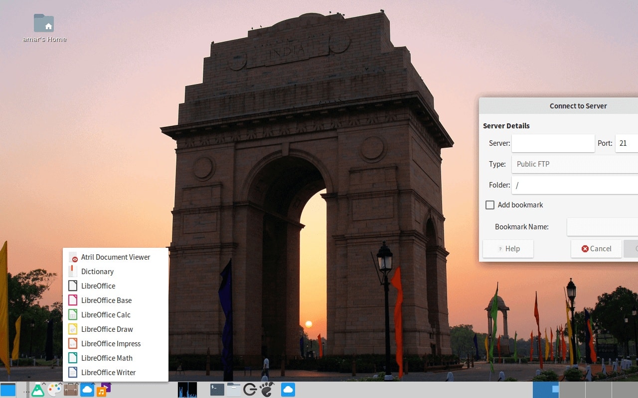 Hamara Linux desktop screenshot from November 2017