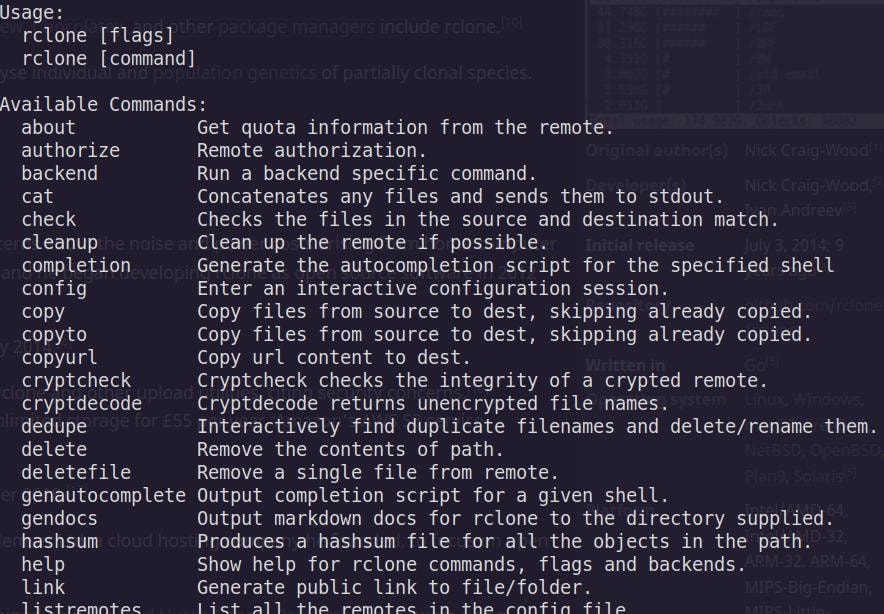 Rclone overview