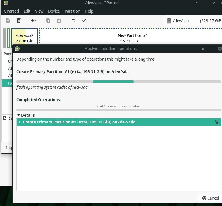 Disk Partition on Coconics Enabler Budget Laptop