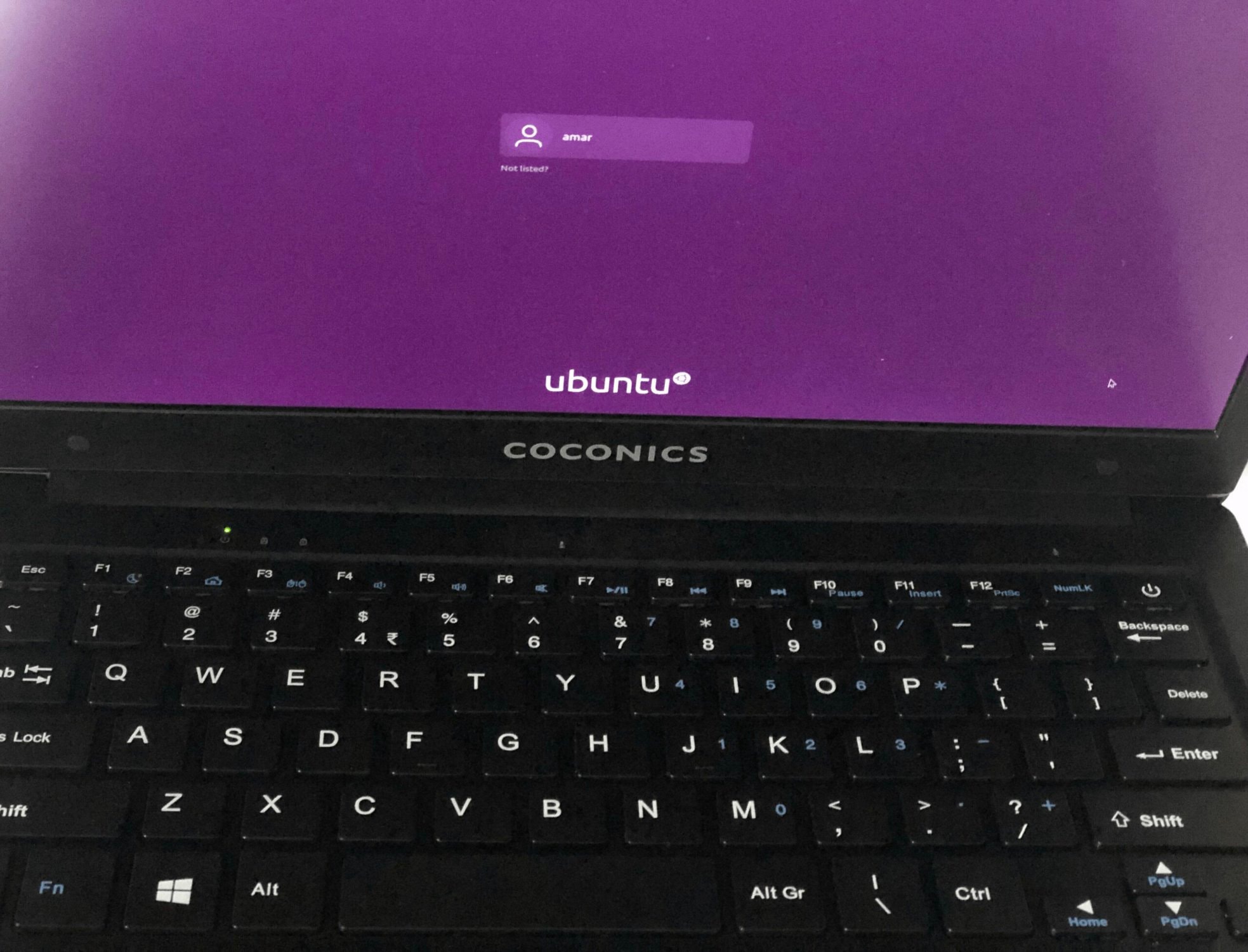 Neofetch on Coconics Enabler Budget Laptop