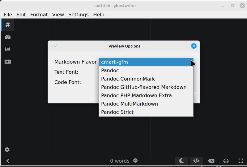 ghostwriter Markdown editor