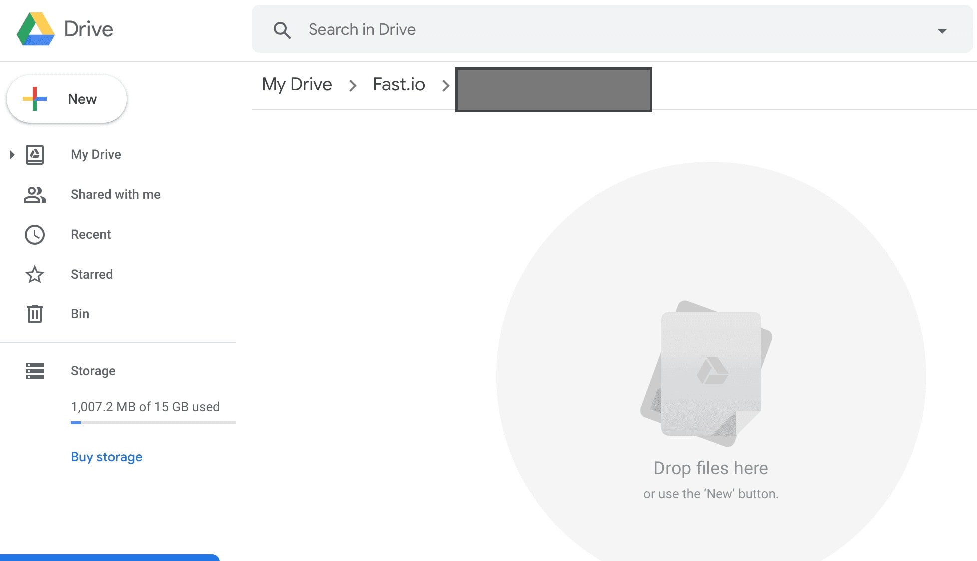 Gmail and Early Google Drive Interface (gdrive-folder.jpg)