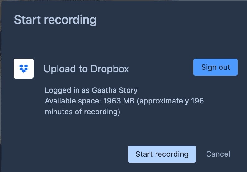 Dropbox Sync with third party services like jitsi cloud