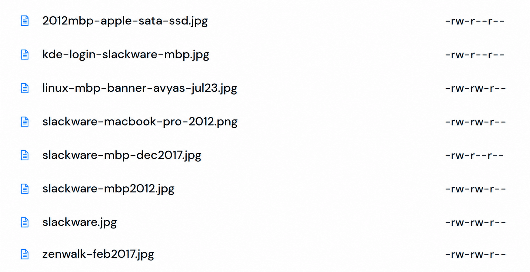 folder with mixed file permissions