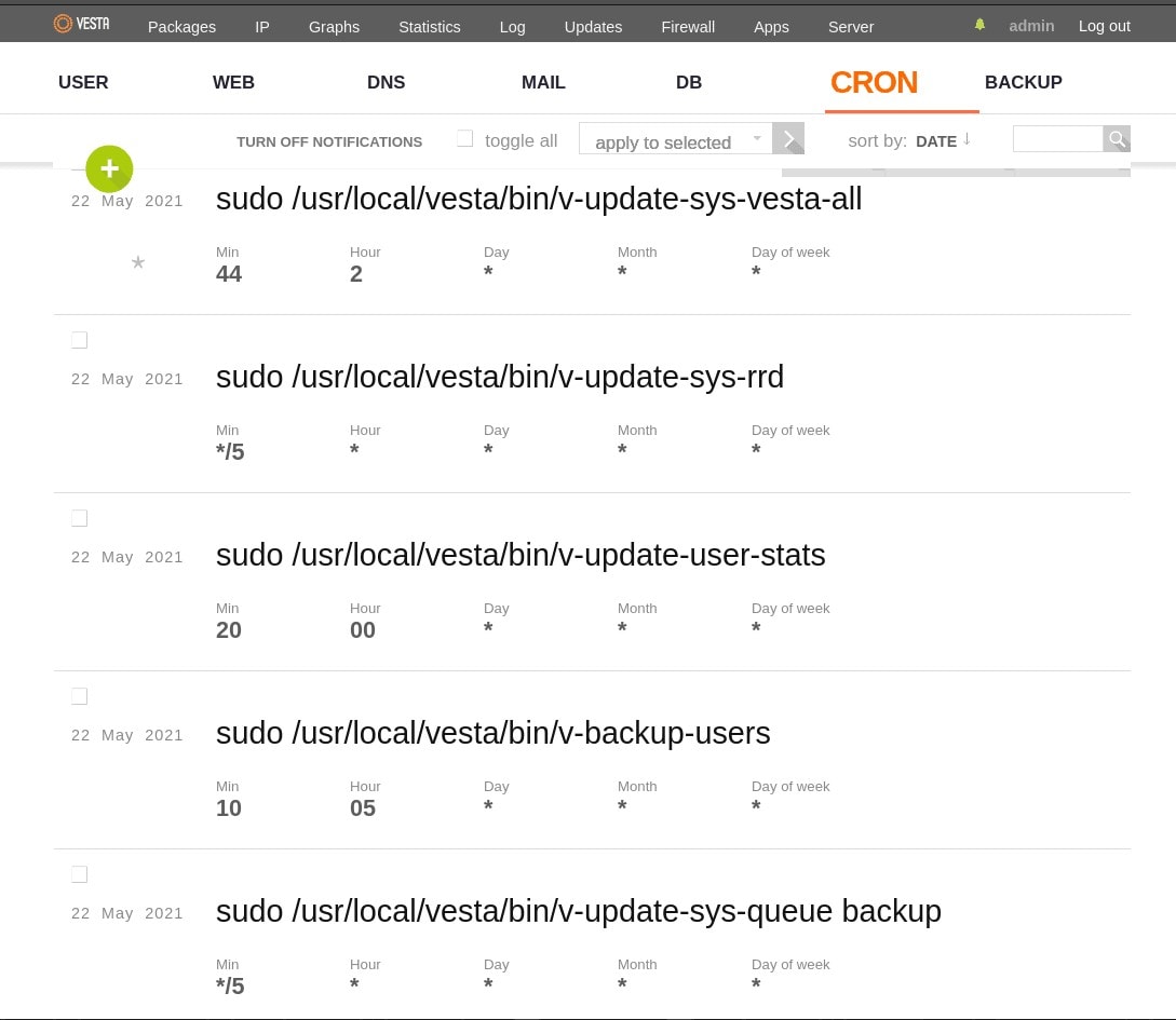 VestaCP and MyVestaCP configuration options