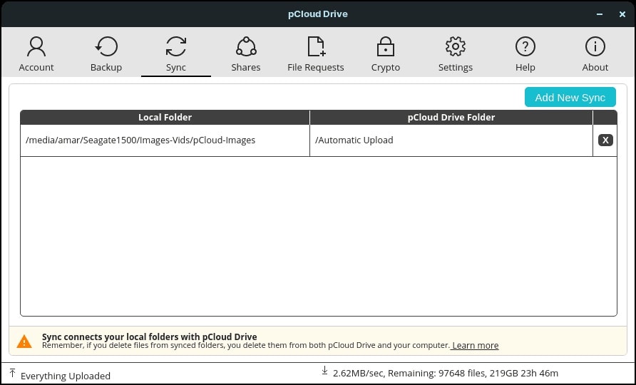 pCloud Images Sync