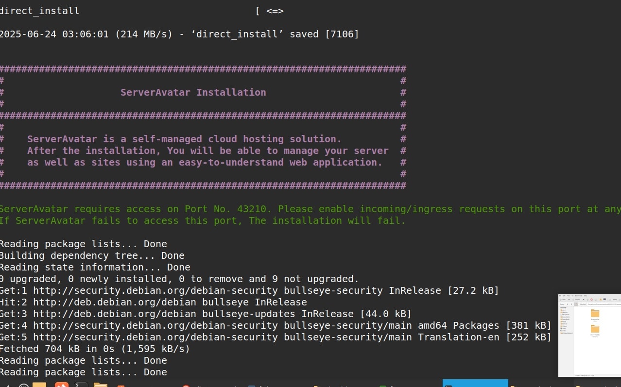 Server Avatar Debian Support