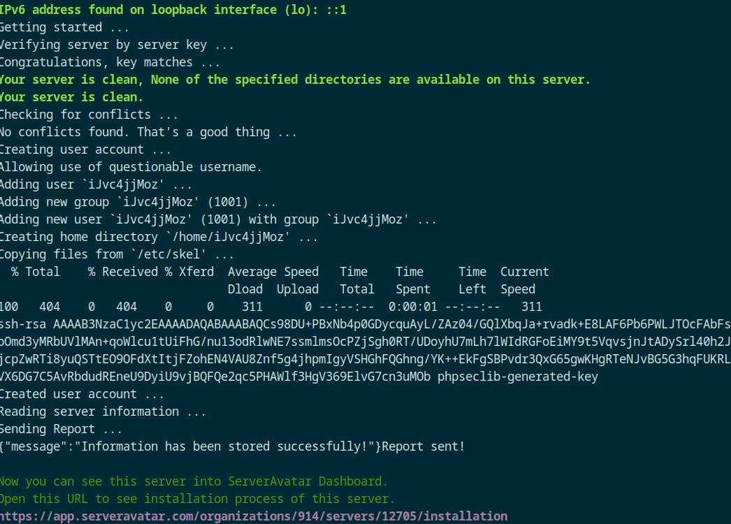 Server Avatar Installation Script