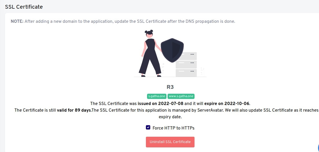 Server Avatar SSL Management