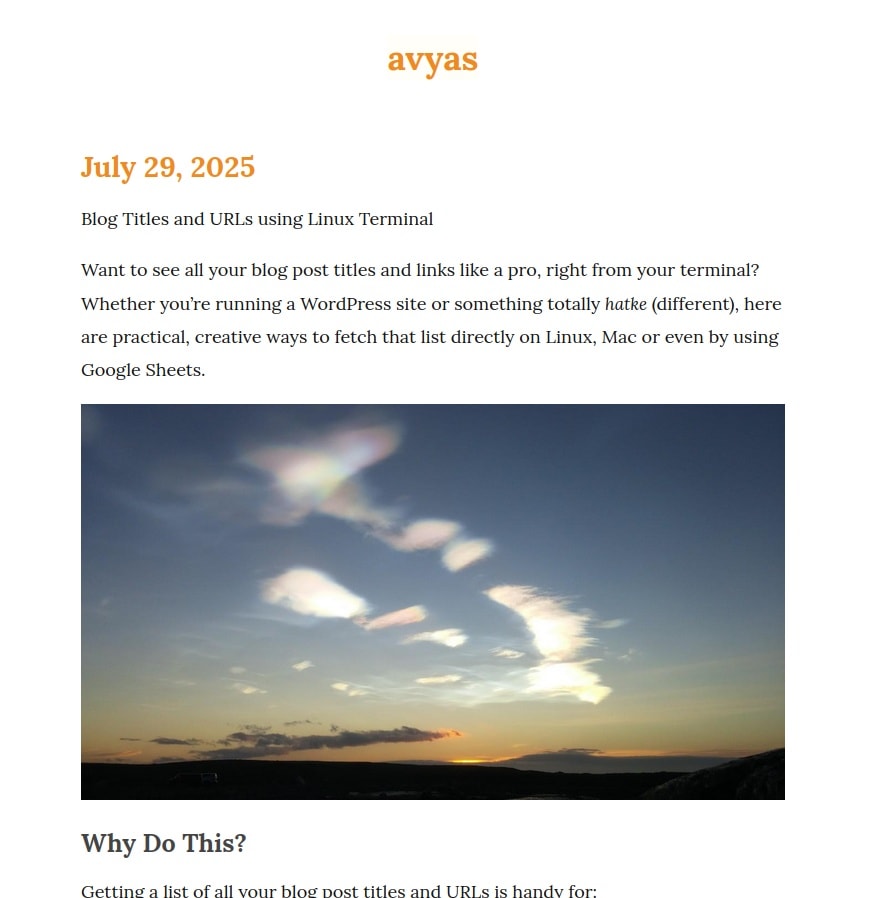 WriteFreely blog post interface