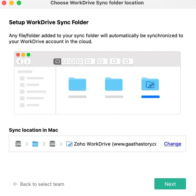 Team Setup in Zoho WorkDrive